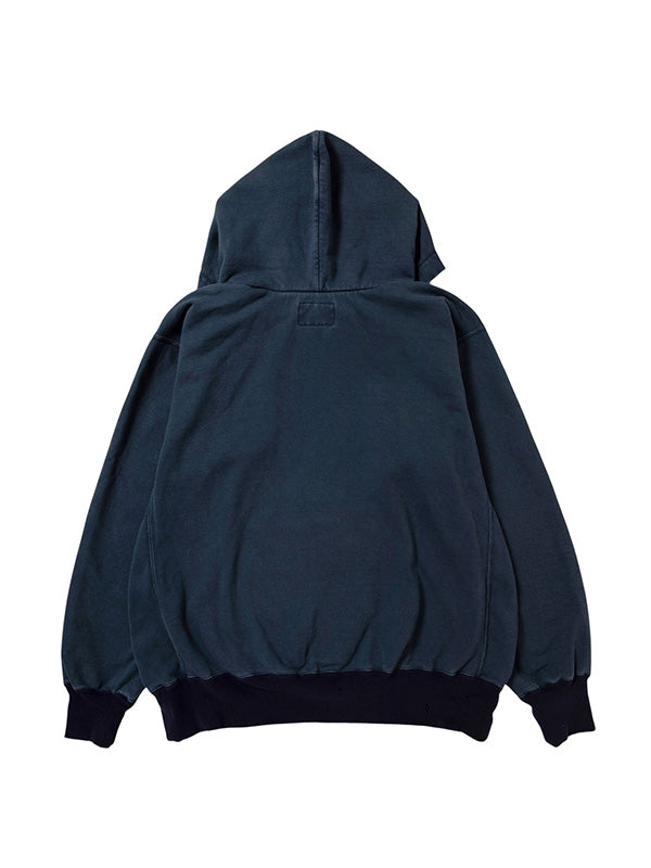 【NEXUS Ⅶ -ネクサスセブン】DAMAGED 2TONE AFTER HOODY / FADE NAVY(フーディー/ネイビー)