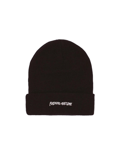 【Fucking Awesome- ファッキングオーサム】Metal Stamp Logo Cuff Beanie / BLACK（ビーニー/ブラック)