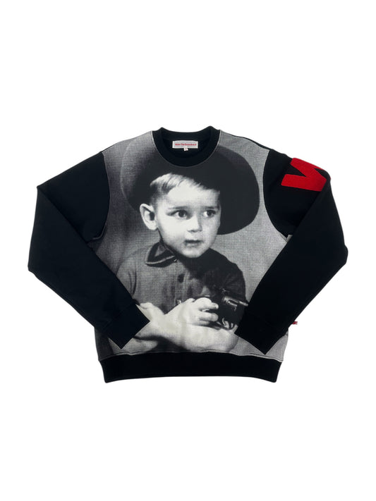 【Walter Van Beirendonck - ウォルターヴァンベイレンドンク】8008 Peace Sweat / BLACK (スウェット/ブラック)