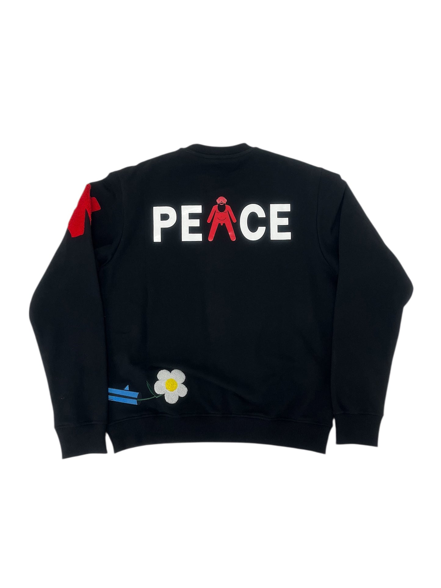 【Walter Van Beirendonck - ウォルターヴァンベイレンドンク】8008 Peace Sweat / BLACK (スウェット/ブラック)