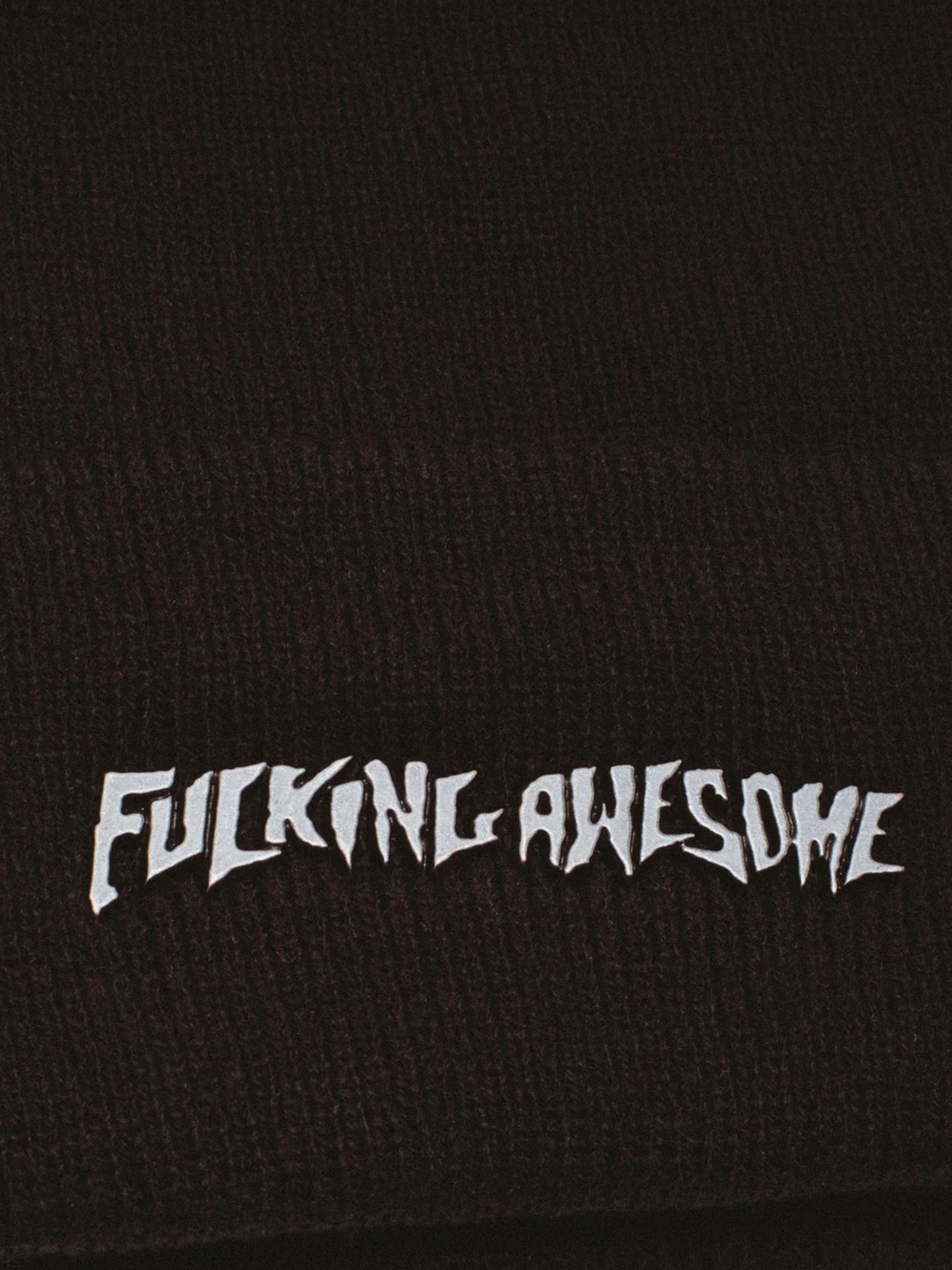 【Fucking Awesome- ファッキングオーサム】Metal Stamp Logo Cuff Beanie / BLACK（ビーニー/ブラック)