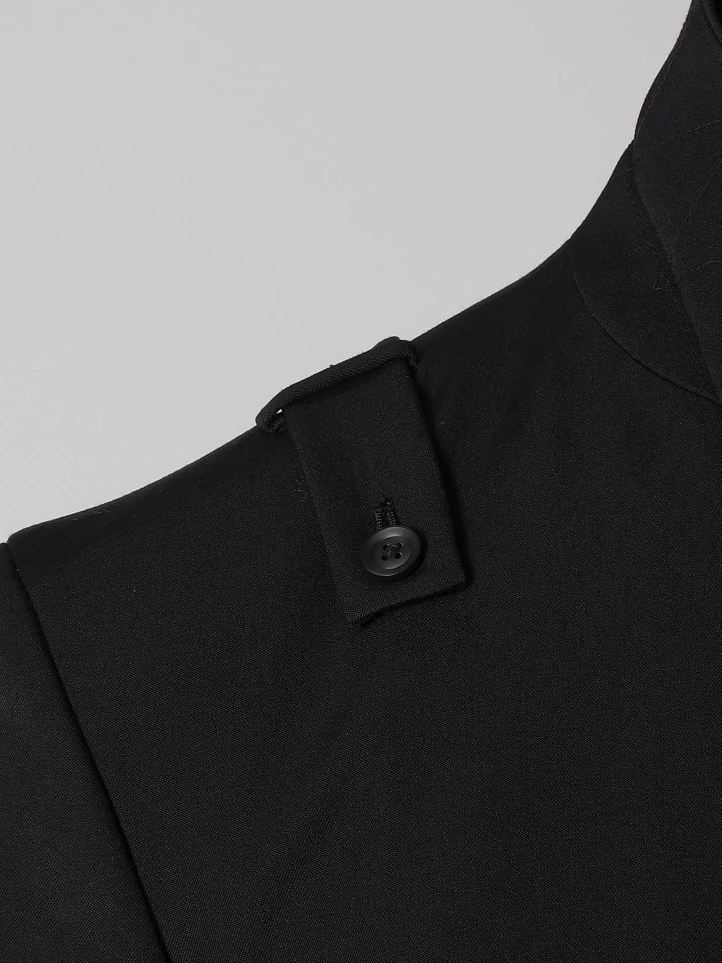 【Yohji Yamamoto POUR HOMME - ヨウジヤマモト プールオム】REGULATION GABARDINE 5BUTTONS JACKET（ジャケット/ ブラック)