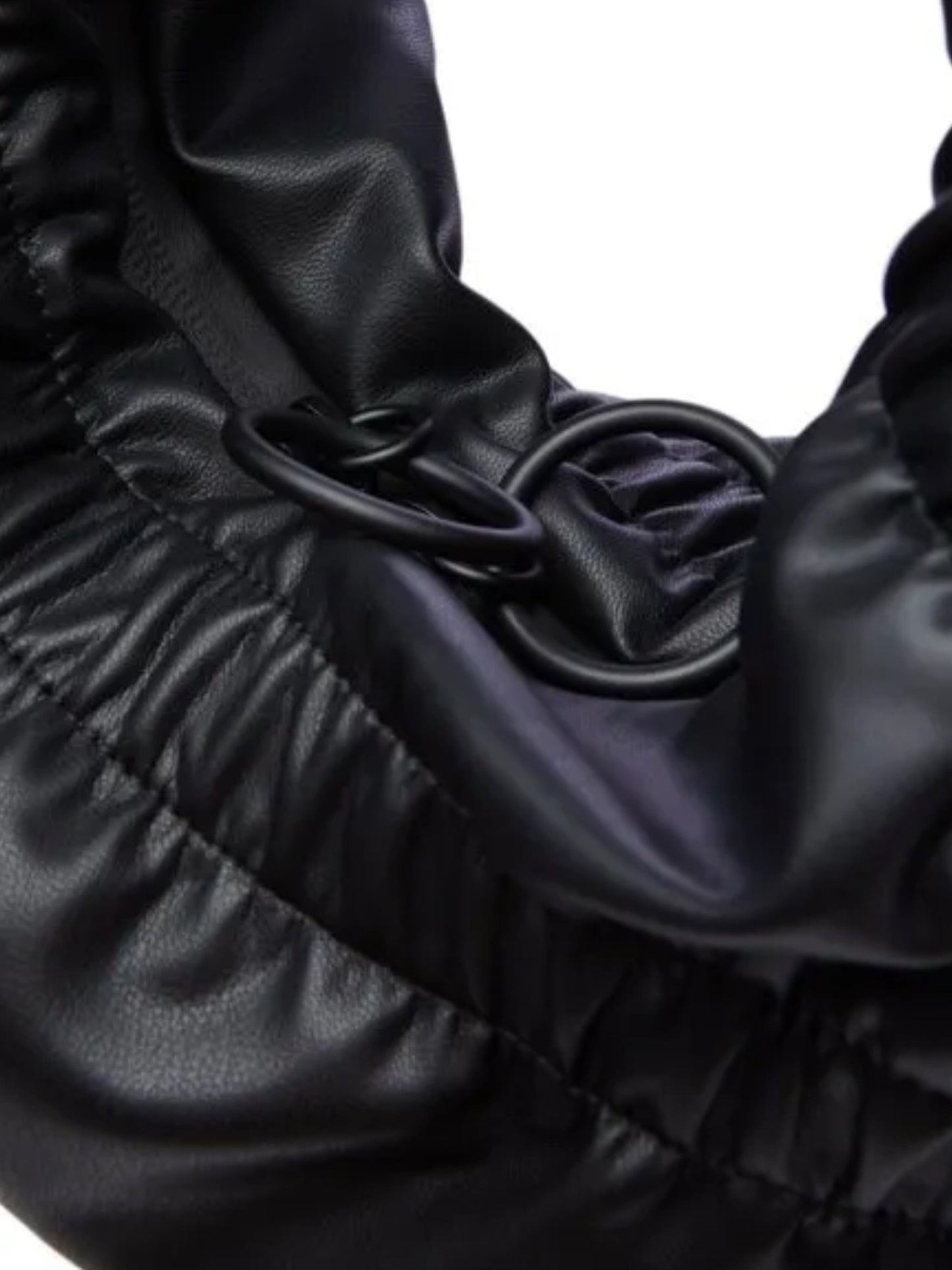 【INNERRAUM - インナーラム】OBJECT HM2 SMALL CRUNCH HALF MOON BAG / BLACK（バッグ / ブラック）