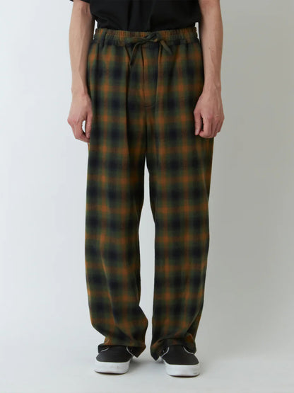 【White Mountaineering - ホワイトマウンテニアリング】OMBRE CHECK PATTERN PAJAMA PANTS/ ORANGE(パンツ/オレンジ)