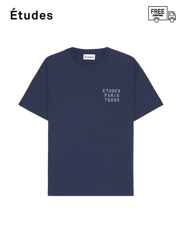 【Études - エチュード】WONDER SMALL STENCIL SS TEE / NAVY(Tシャツ/ネイビー)