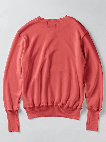 【Perfect ribs® - パーフェクトリブス】Pocket Crew Neck Sweat Shirt(スウェットシャツ/レッド)