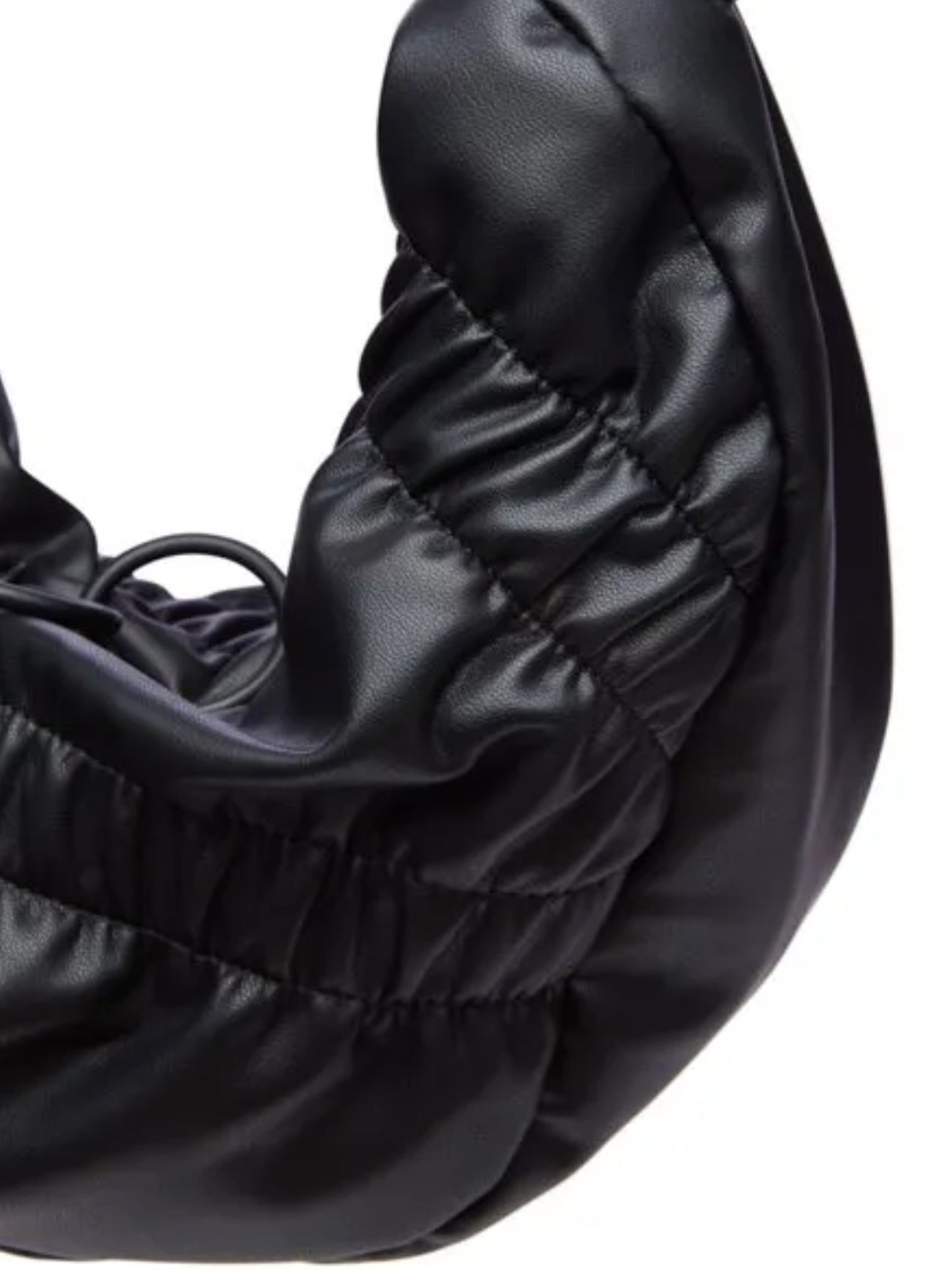 【INNERRAUM - インナーラム】OBJECT HM2 SMALL CRUNCH HALF MOON BAG / BLACK（バッグ / ブラック）