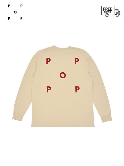 30%OFF【POP TRADING COMPANY - ポップ トレーディング カンパニー】Logo long sleeve t-shirt(Tシャツ/ホワイトペッパー)