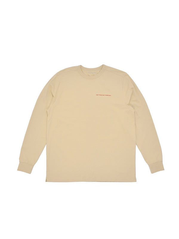 30%OFF【POP TRADING COMPANY - ポップ トレーディング カンパニー】Logo long sleeve t-shirt(Tシャツ/ホワイトペッパー)