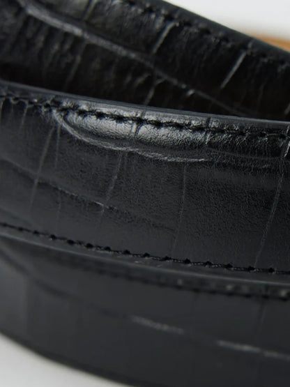 【mfpen - エムエフペン】OCCASION BELT  / BLACK CROC (ベルト/ブラック)