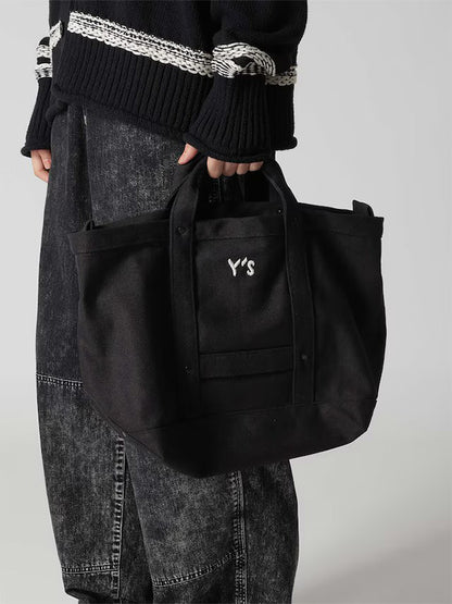【Y's - ワイズ】CANVAS TOTE BAG / BLACK (バッグ/ブラック)