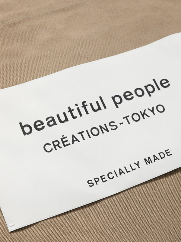 【beautiful people - ビューティフルピープル】SDGs name tag tote bag / MUSHROOM（バッグ/マッシュルーム)