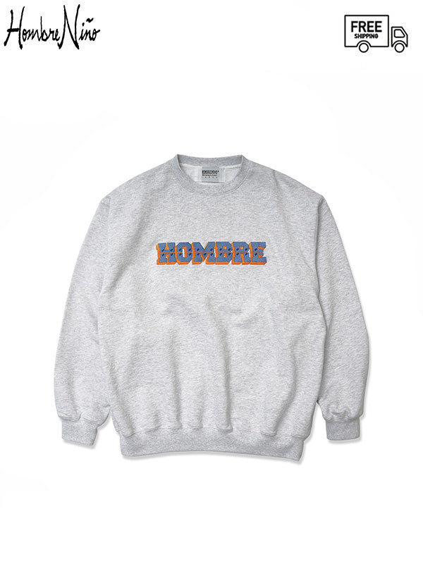 【Hombre Nino - オンブレニーニョ】CREW NECK 3D LOGO(スウェット/グレー)