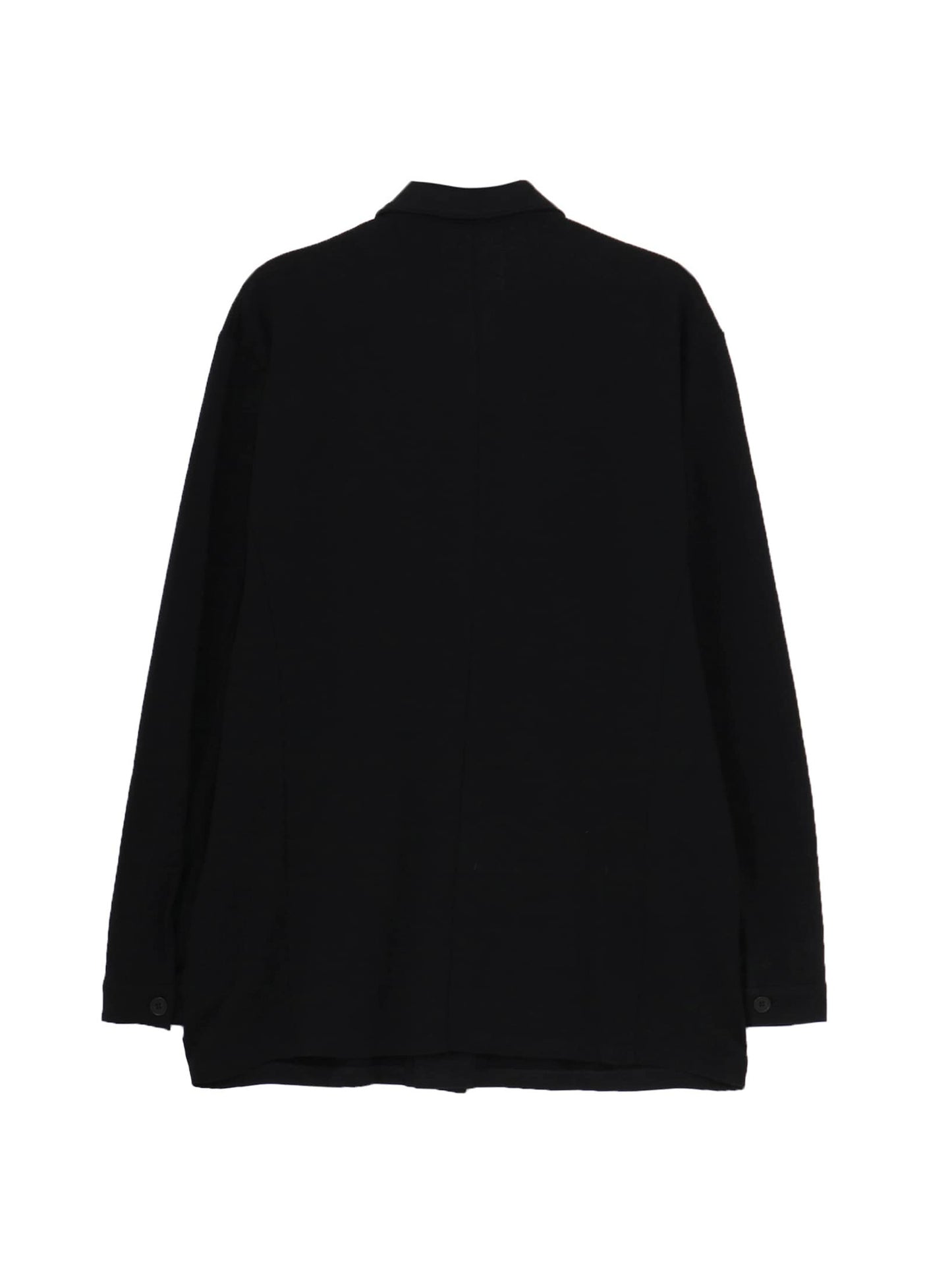 【Yohji Yamamoto POUR HOMME - ヨウジヤマモト プールオム】REGULATION FRENCH TERRY SHIRT JACKET（ジャケット/ ブラック)