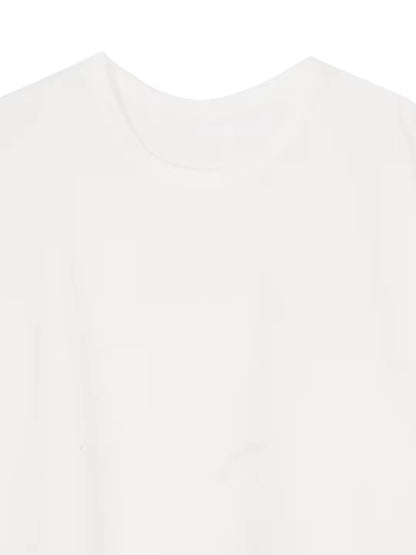 【Ground Y - グラウンドワイ】COTTON JERSEY HEM ROUND JUMBO T-SHIRT SHORT SLEEVES /WHITE(Tシャツ/ホワイト)