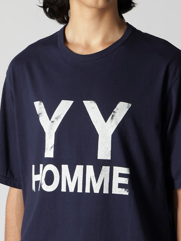 【Yohji Yamamoto POUR HOMME - ヨウジヤマモト プールオム】PRODUCT DYEING YYH PT SHORT SLEEVE T(Tシャツ/ネイビー)