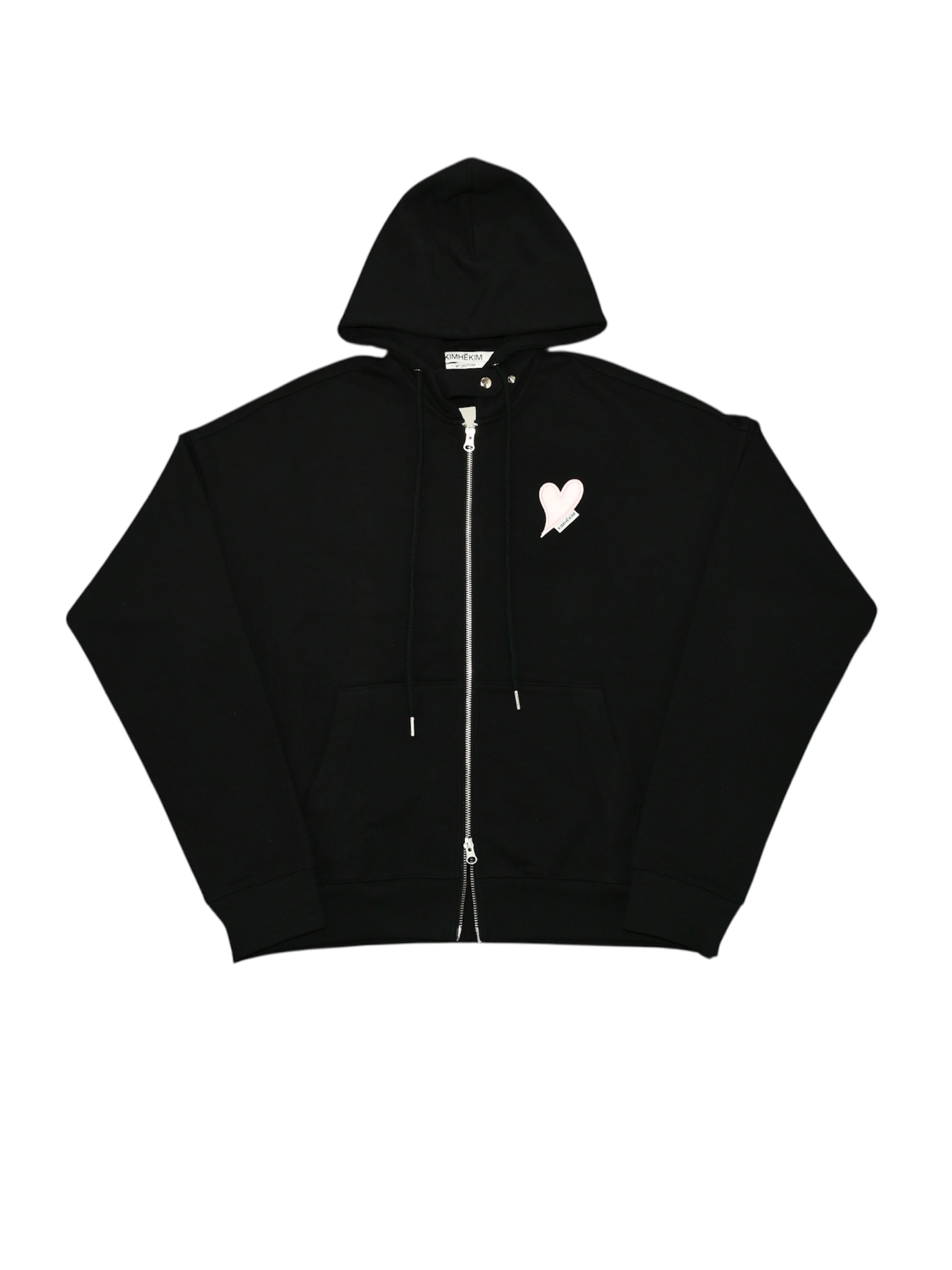 【新品未使用】KIMHEKIM キムへキム　パーカー　ハート KIMHEKIM - キムヘキム】HEART PATCH ZIP-UP HOODIE / BLACK