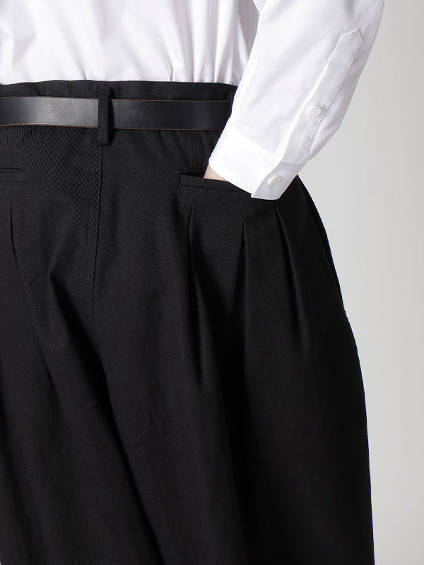 【Y's for men - ワイズフォーメン】KATSURAGI 12-TUCKS PANTS(パンツ/ブラック)