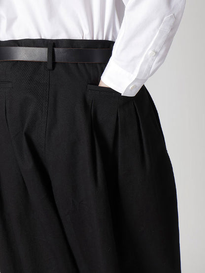 【Y's for men - ワイズフォーメン】KATSURAGI 12-TUCKS PANTS(パンツ/ブラック)