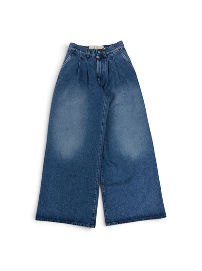 【ERL - イーアールエル】UNISEX PLEATED JEANS / BLUE (デニムパンツ/ブルー)