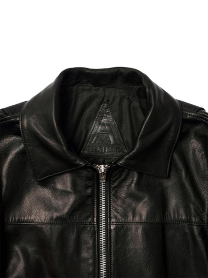 【A LEATHER - エーレザー】Roadster Jacket/ Black Luxe(ジャケット/ブラック)