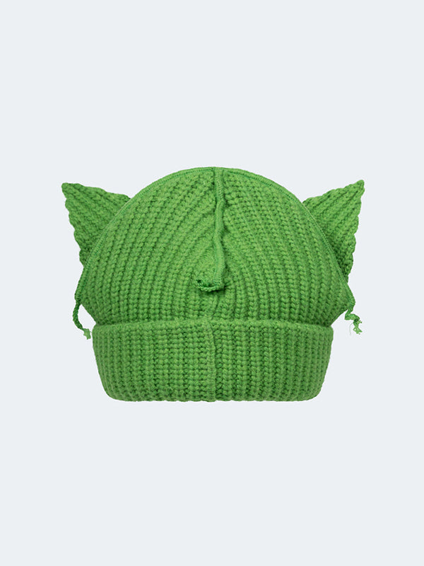 【Charles Jeffrey Loverboy - チャールズ ジェフリー ラバーボーイ】Chunky ears beanie / Green (帽子/グリーン)