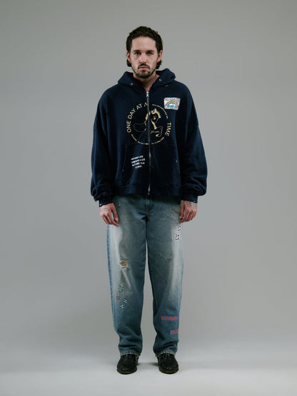 【PALY HOLLYWOOD - パリーハリウッド】TREATMENT CENTER ZIP HOODIE /  BLACK (フーディー/ブラック)