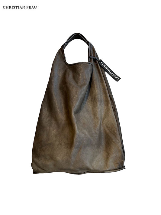【Christian Peau - クリスチャンポー】MARMELO TOTE BAG "Cow Leather"/ D BROWN(バッグ)