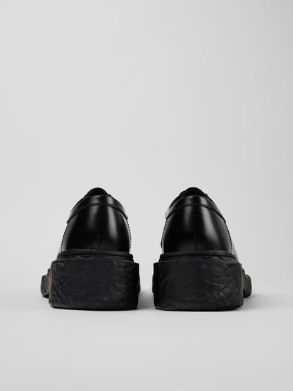【CAMPER LAB  - カンペールラボ】VAMONOS BLACK LEATHER LACE-UP SHOES / BLACK LEATHER (ダービーシューズ/ブラック)