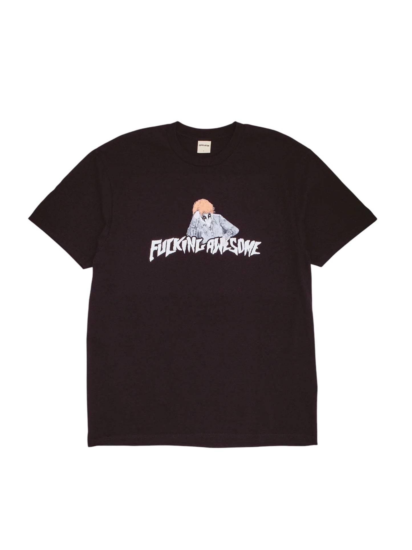 【Fucking Awesome- ファッキングオーサム】AIDAN PAINTING STAMP LOGO TEE / BLACK（Tシャツ/ブラック）