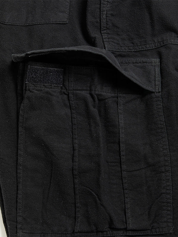 【ANACHRONORM - アナクロノーム】AN381 COTTON SUEDE WIDE BAKER 6P PANTS / BLACK (パンツ/ブラック)