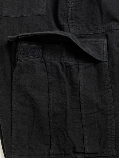 【ANACHRONORM - アナクロノーム】AN381 COTTON SUEDE WIDE BAKER 6P PANTS / BLACK (パンツ/ブラック)