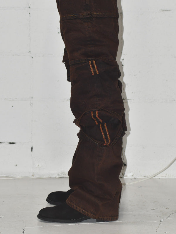 50%OFF【Y/PROJECT - ワイプロジェクト】MULTI CUFF JEANS / BROWN(デニムパンツ/ブラウン) –  union-onlinestore