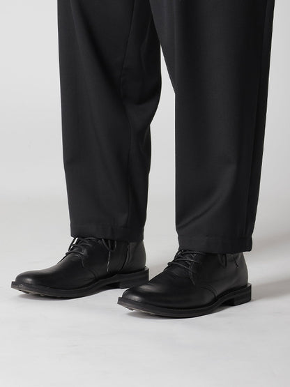 【Y's for men-ワイズフォーメン】SUIT GABARDINE PANTS WITH SIDE TUCK(パンツ/ブラック)