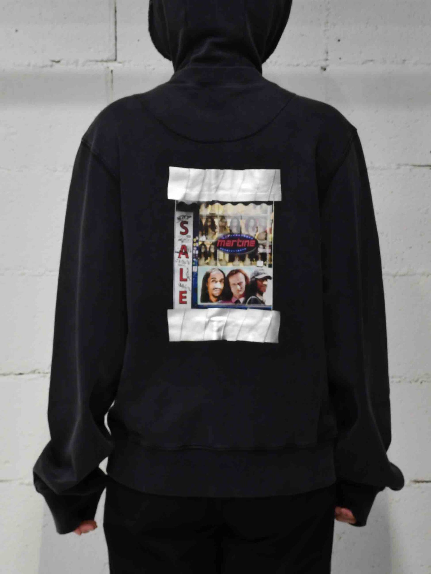 【Martine Rose  - マーティンローズ】HOODED ZIP CREW / WASHED BLACK  (ジップフーディー/ウォッシュドブラック)