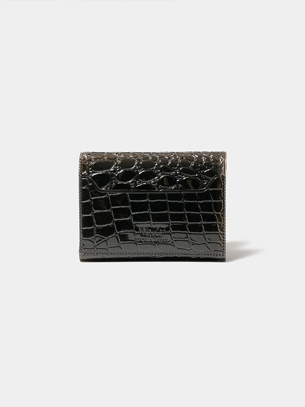 【beautiful people - ビューティフルピープル】nothing to hide vinyl mini wallet / DEEP BLACK（ウォレット/ディープブラック)