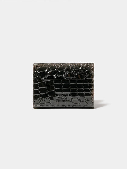 【beautiful people - ビューティフルピープル】nothing to hide vinyl mini wallet / DEEP BLACK（ウォレット/ディープブラック)