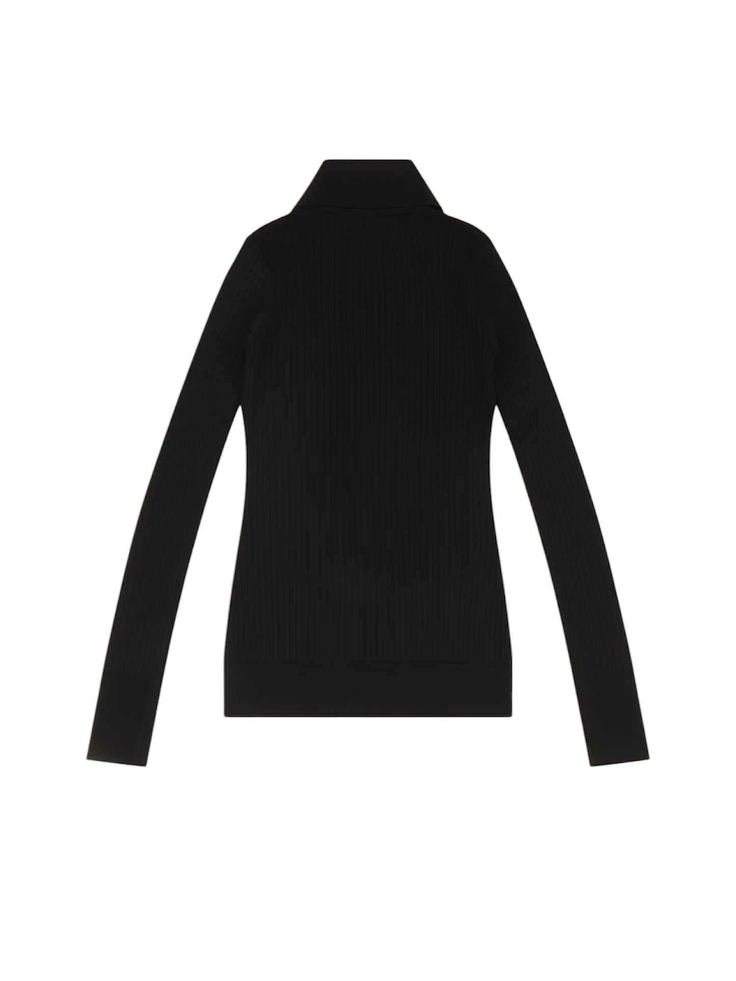 【entire studios - エンタイアスタジオ】HIGH NECK HENLEY UMBER / BLACK (トップス/ブラック)