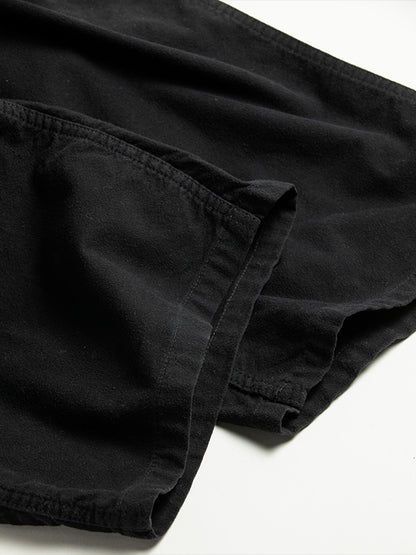 【ANACHRONORM - アナクロノーム】AN381 COTTON SUEDE WIDE BAKER 6P PANTS / BLACK (パンツ/ブラック)