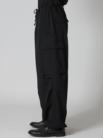 【Y's for men-ワイズフォーメン】GABARDINE SIDE TRIPLE STITCH CARGO PANTS(パンツ/ブラック)