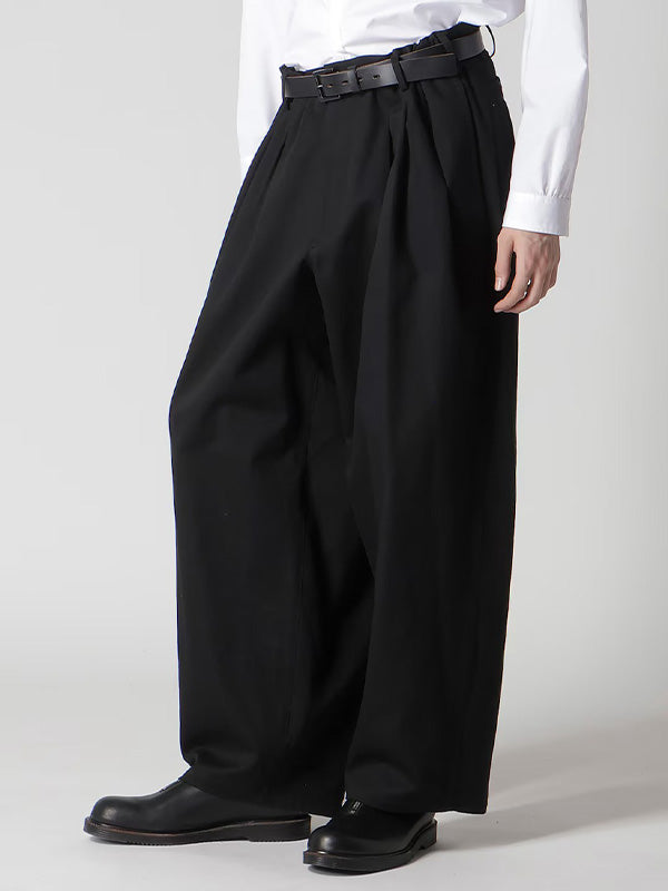 【Y's for men - ワイズフォーメン】KATSURAGI 12-TUCKS PANTS(パンツ/ブラック)