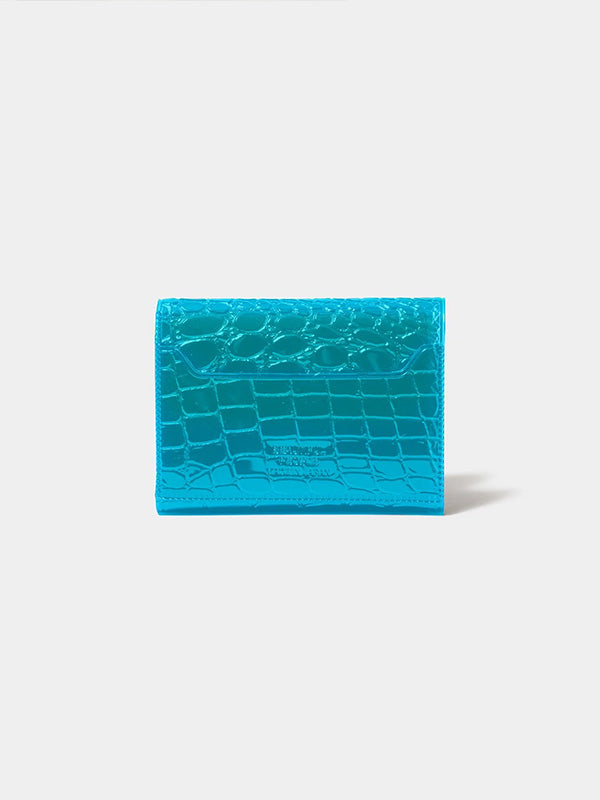 【beautiful people - ビューティフルピープル】nothing to hide vinyl mini wallet / SAXE BLUE（ウォレット/ブルー)