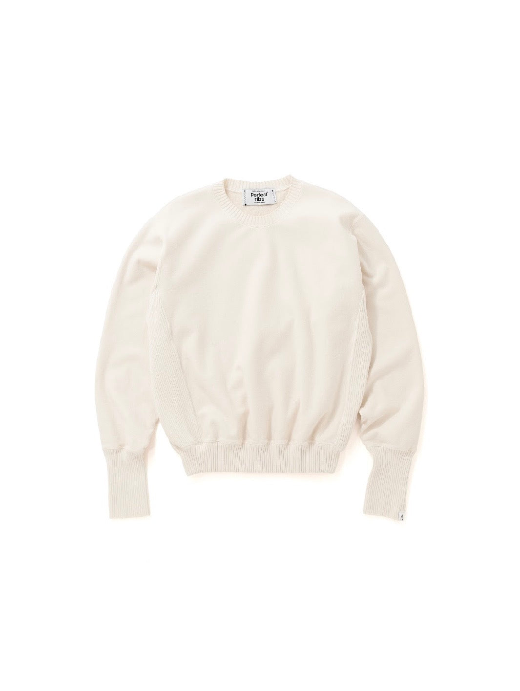 【Perfect ribs® - パーフェクトリブス】Strange Sleeve Crew Neck Sweat Shirt / Ivory (スウェットシャツ/アイボリー)