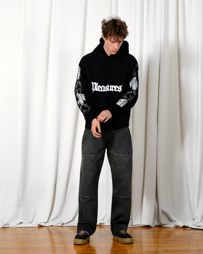 【PLEASURES - プレジャーズ】ANGEL DEMON HOODIE / BLACK (フーディー/ブラック)