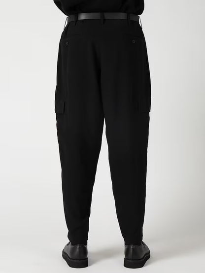 【Y's for men-ワイズフォーメン】TA TUXEDO SIDE-TUCK FLAP PANTS / BLACK(パンツ/ブラック)