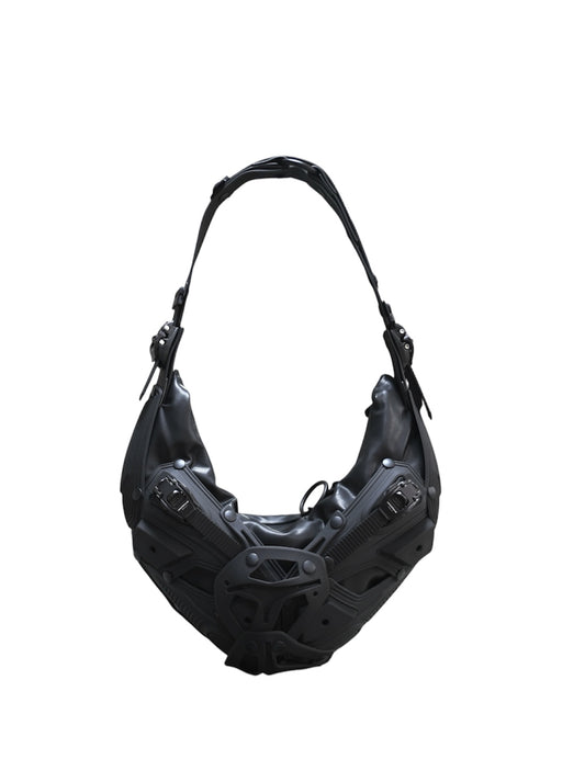 【INNERRAUM - インナーラム】Object HM05 SHOULDER MOON BAG / BLACK MATT（バッグ / ブラックマット）