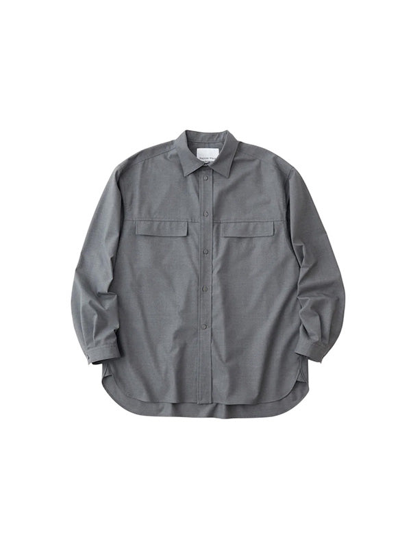 【White Mountaineering - ホワイトマウンテニアリング】MID GUSSET SLEEVE STRETCH SHIRT / GRAY (シャツ/グレー)