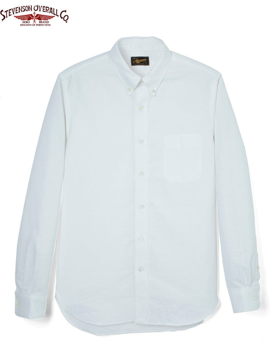 【STEVENSON OVERALL Co.】Old Ivy - OI1 Oxford SHIRT / White（シャツ/ホワイト）