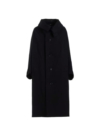 【Y's - ワイズ】Y's BORN PRODUT COTTON TWILL LONG CAPE COAT / BLACK (コート/ブラック)
