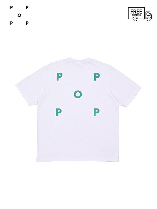 【POP TRADING COMPANY - ポップ トレーディング カンパニー】Logo t-shirt(Tシャツ/ホワイト)